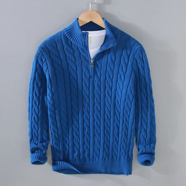 Premium Men's Four Corner Zipper Sweater - Image 10