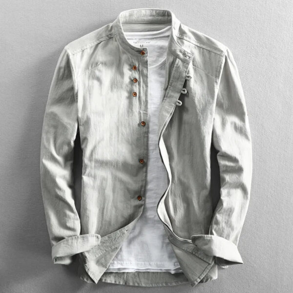 Men's Premium Dark Denim Button Down Shirts - Image 8